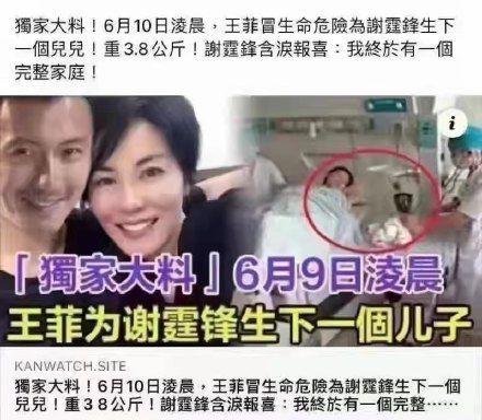 王菲产女谢霆锋修改遗嘱?谢霆锋方发声明回应