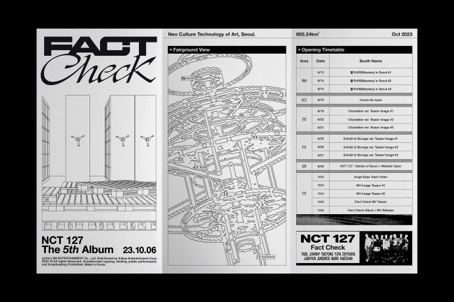 NCT127将于10月6日以正轨5辑《Fact Check》回归