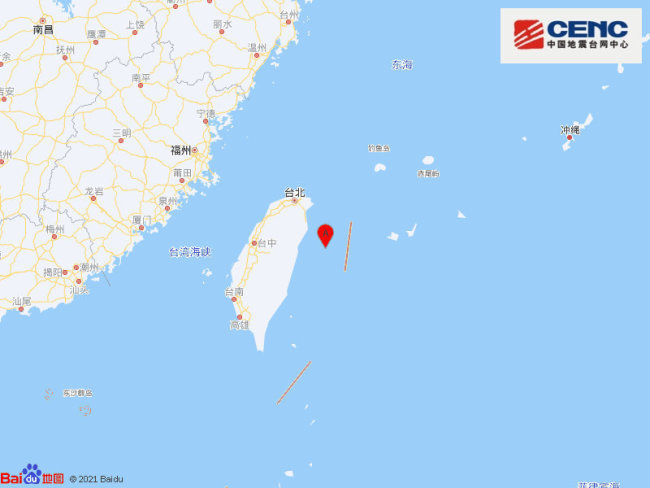 台湾地区附近发生62级左右地震福建多地有震感