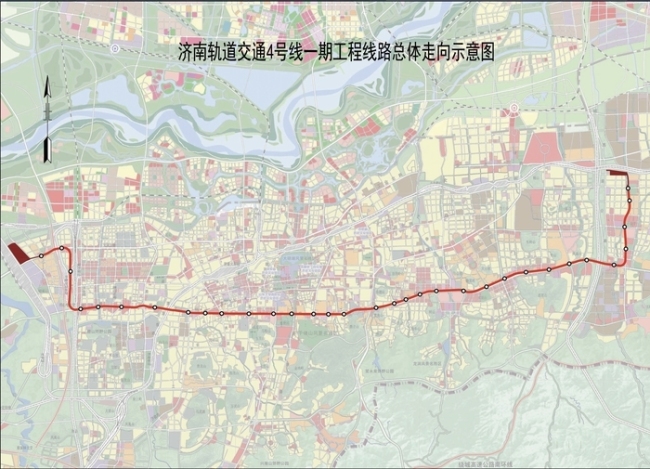 济南地铁4号线五个站点用地规划许可公示