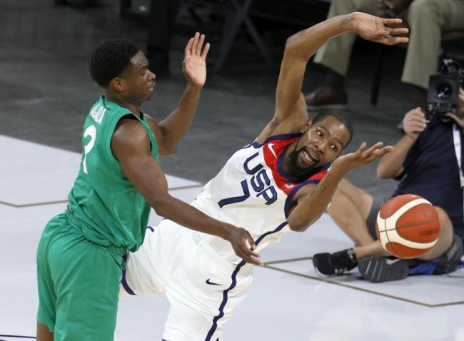 [图]美国男篮热身赛输球 尼日利亚20记三分造大冷门