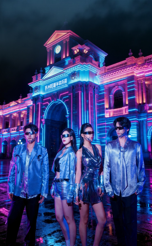 五一硬核狂欢启幕，苏州阳澄半岛乐园化身“赛博不夜城”