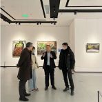 山东美术馆馆长杨晓刚一行到丽山美育谷考察“2022济南国际双年展”平行展开展情况