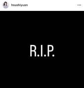 大S为梨泰院事故哀悼: 晒全黑图配字"RIP"