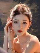 张予曦一袭鎏金裙好身材尽显 盘发造型优雅贵气