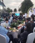 海口亚洲杯最后一天空前热闹 国乒晚宴风采各异