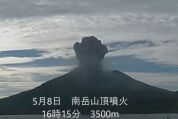 樱岛发生火山喷发浓烟高达3500米 地质异动加剧