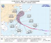 台风蔷琵最新路径预测 向西偏北方向移动