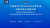 '중국 신시대 개혁 심화와 세계의 기회' 글로벌 대화회의 미국, 룩셈부르크, 아랍에미리트 등 지에서 개최