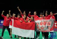 印度尼西亚队晋级尤伯杯决赛 3比2险胜韩国挺进冠军争夺战