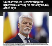 捷克总统骑摩托车受伤入院！