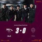 TES惨遭HLE横扫止步淘汰赛 四强梦碎