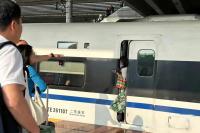 一乘客沖出高鐵被車門夾住 女子看錯指示屏上錯車