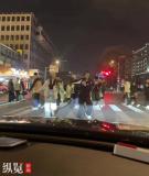男女斑馬線跳舞拍視頻 交警回應 加強路段管理