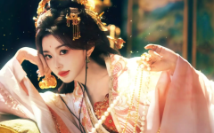 孔雪儿穿粉金刺绣古风套装 华贵美艳氛围感拉满
