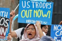 菲律宾民众集会抗议菲美“肩并肩”军演