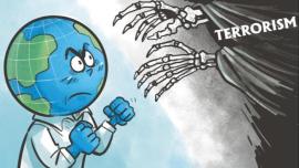 کاریکاتور| تروریسم دست از سر جهان بر نمی‌دارد