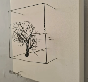 艺术系列｜一根细铁丝，把静物变成悬空的线描雕塑