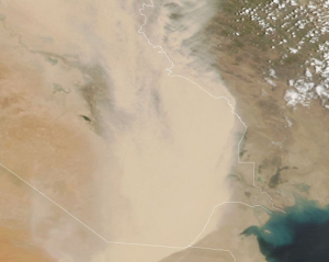 卫星图片公布！沙尘暴席卷中东 