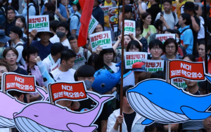 韩国民众抗议日本强推核污水排海