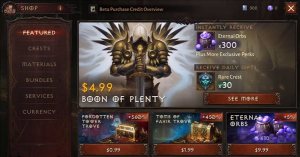 《暗黑破坏神：不朽》B测新开放商店功能 氪金曝光