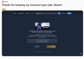 玩家吐槽Steam离谱机制 暴力内容要认证色情内容却不要