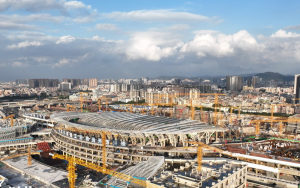 建設(shè)中的廣州白云站