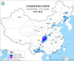 中央气象台：四川东北部重庆等地有强降雨