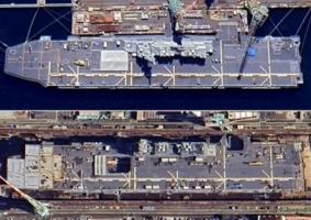 卫星图揭露日本驱逐舰航母化改造 F-35B战机部署进展