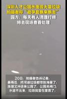 深圳人才公园回应水面现大量垃圾 暴雨后遗症清理中