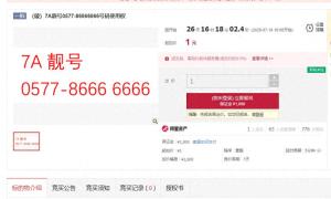 尾号“6666666”！温州最“顺”电话号码一元起拍，曾定价20万元！
