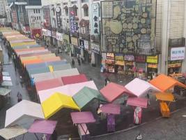 台风白海豚逼近 武林夜市拆完帐篷 防台队伍高效行动