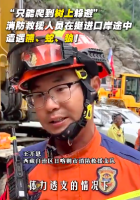 救援人员在口岸遇熊蛇狼 爬树躲避