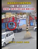 烟台大树倒塌砸中一家三口 幸好无大碍