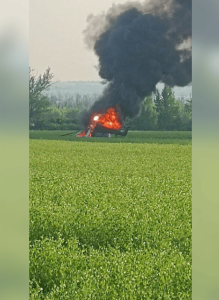 瓦格纳公布照片：击落一架俄军直升机