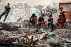 加沙儿童六一得到的不是礼物而是轰炸 国际社会呼吁停火