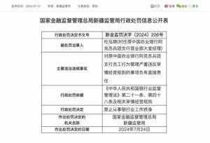 国有大行两名前员工，被终身禁业 涉近3亿非法吸储案