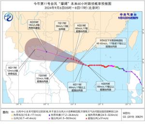 台风摩羯把降雨图变红了 巅峰强度来袭