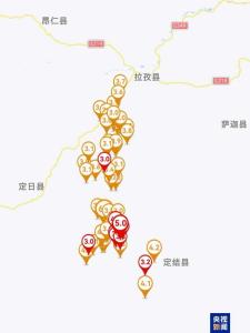 西藏6.8级地震已记录余震超3600次 最大余震5.0级