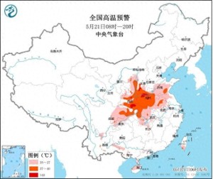 7省市部分地區(qū)最高氣溫將超37℃ 高溫預警持續(xù)