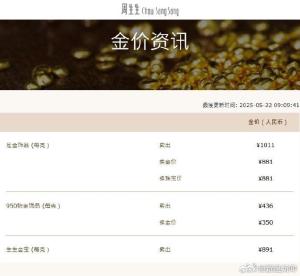 金飾價(jià)格漲到1011元了 金價(jià)持續(xù)上漲