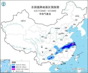 暴雨預(yù)警：江浙滬等9省區(qū)市部分地區(qū)有大到暴雨 江蘇局地大暴雨 短時(shí)強(qiáng)降水與雷暴來襲