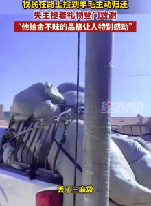 牧民撿到羊毛主動(dòng)歸還 失主提著禮物登門(mén)致謝