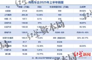 上半年國內(nèi)車企銷量前十出爐 市場表現(xiàn)分化明顯