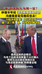 欧洲领导人赴美为泽连斯基“壮胆” 集体焦虑的外交秀