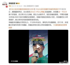 向太说李亚鹏是很称职的父亲：把女儿带得很好