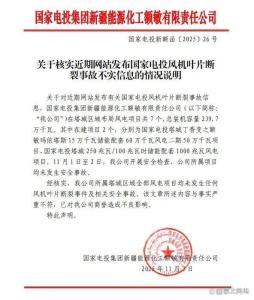 公司回应风车叶子折断风机摇晃 信息严重失实