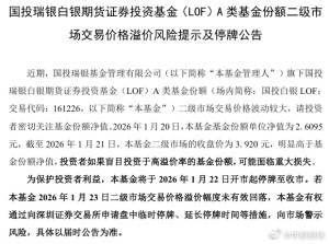 白银基金不到1个月涨超70% 金银暴涨白银基金又停牌