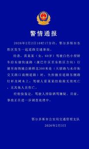 女子驾车失控撞上路灯杆死亡 事故原因待查