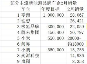 2月车市遇最长春节压力测试 头部梯队集体压线2万